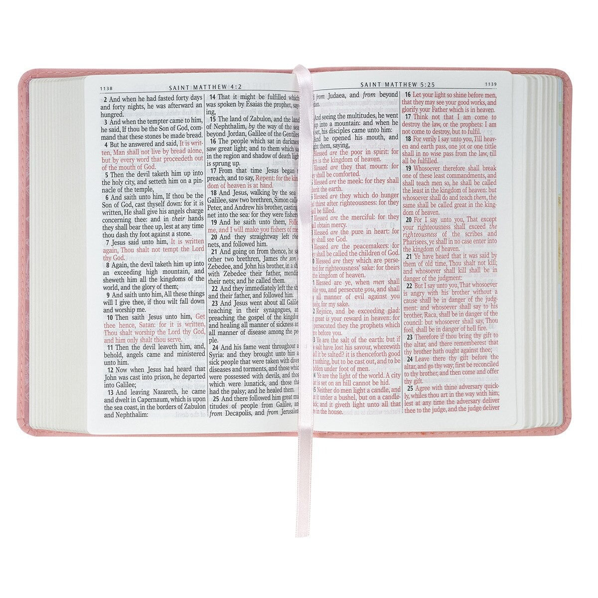 Coral Dawn Floral Large Print Compact King James Version Bible - The Christian Gift Company