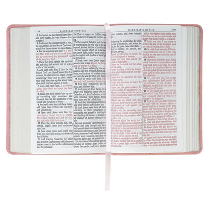 Coral Dawn Floral Large Print Compact King James Version Bible - The Christian Gift Company