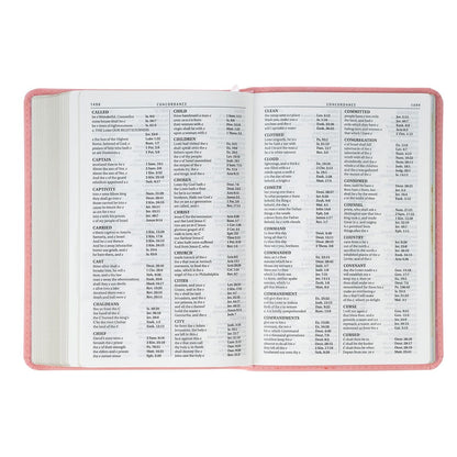 Coral Dawn Floral Large Print Compact King James Version Bible - The Christian Gift Company