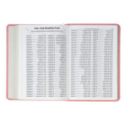 Coral Dawn Floral Large Print Compact King James Version Bible - The Christian Gift Company