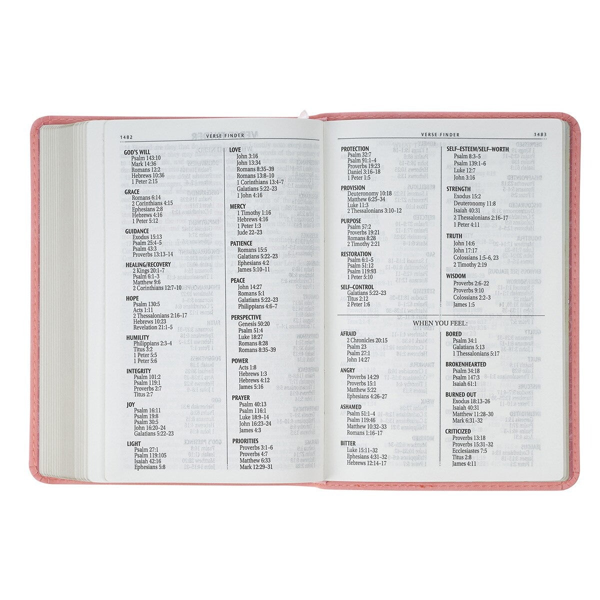 Coral Dawn Floral Large Print Compact King James Version Bible - The Christian Gift Company