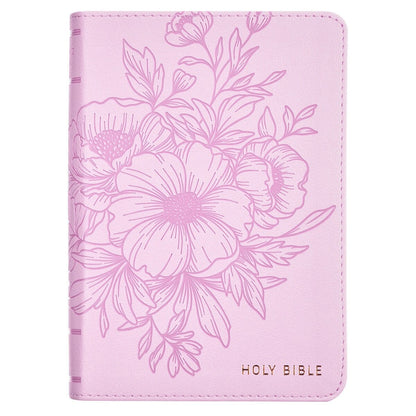 Lavender Bouquet Large Print Compact King James Version Bible - The Christian Gift Company