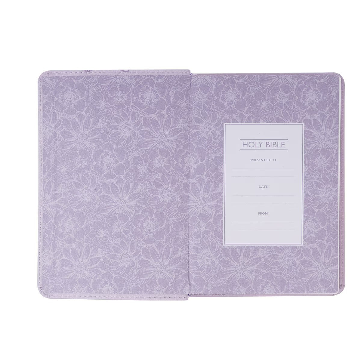 Lavender Bouquet Large Print Compact King James Version Bible - The Christian Gift Company
