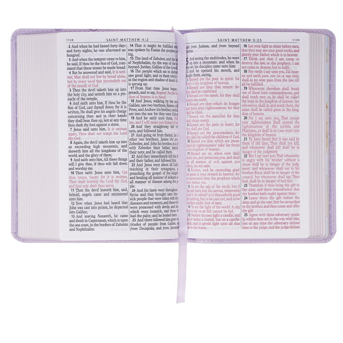 Lavender Bouquet Large Print Compact King James Version Bible - The Christian Gift Company