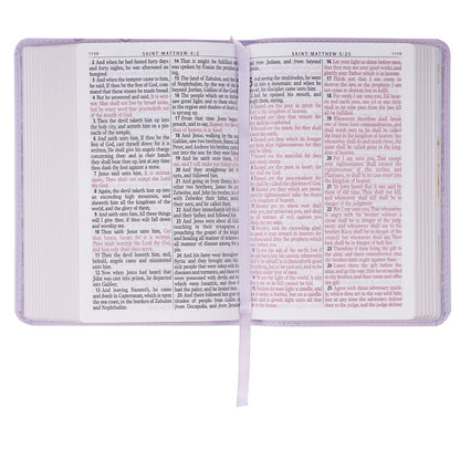 Lavender Bouquet Large Print Compact King James Version Bible - The Christian Gift Company