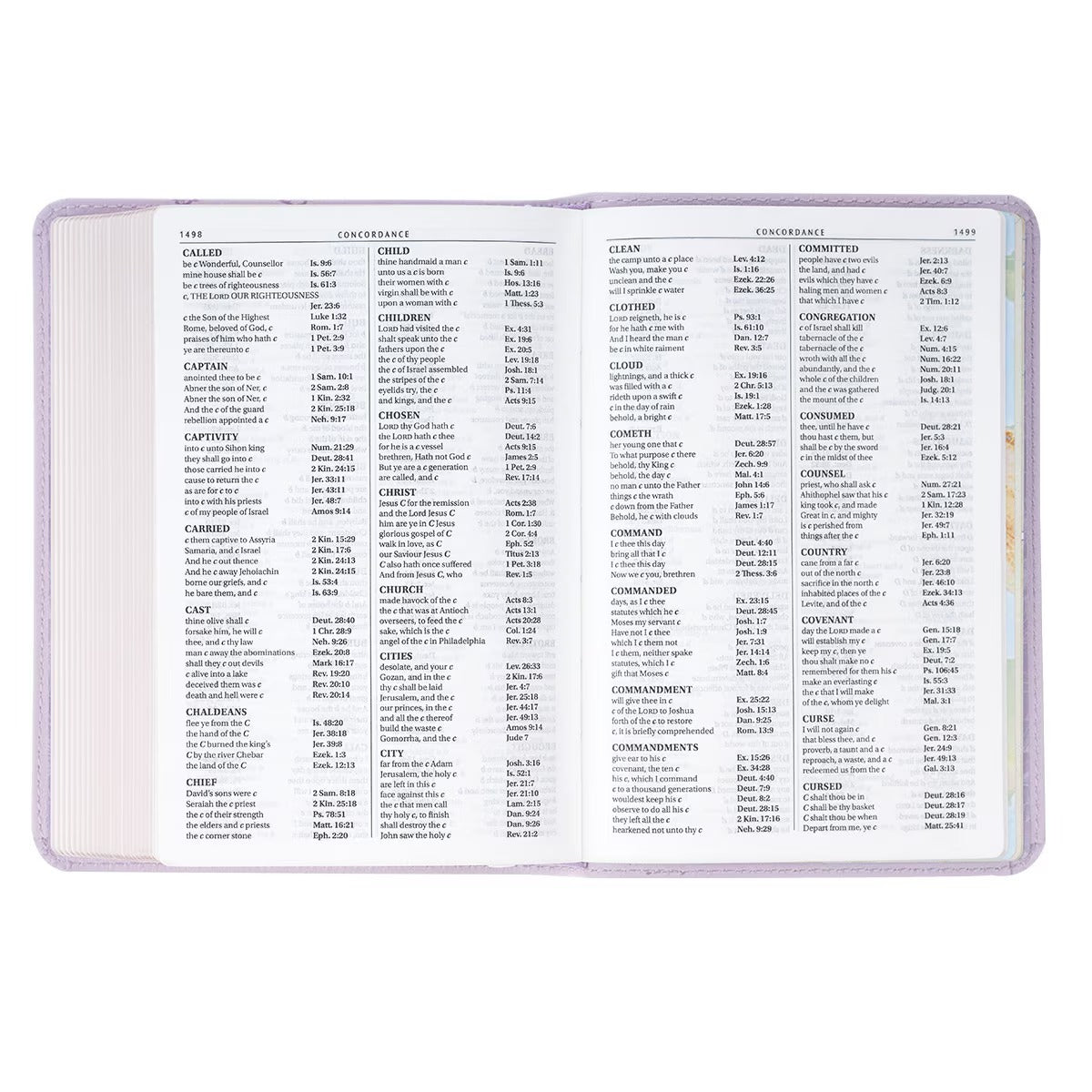 Lavender Bouquet Large Print Compact King James Version Bible - The Christian Gift Company
