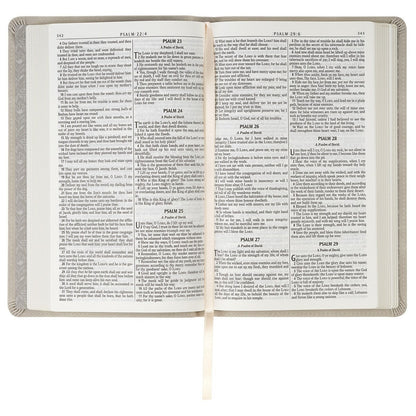 Taupe Floral Faux Leather King James Version Gift Edition Bible - The Christian Gift Company