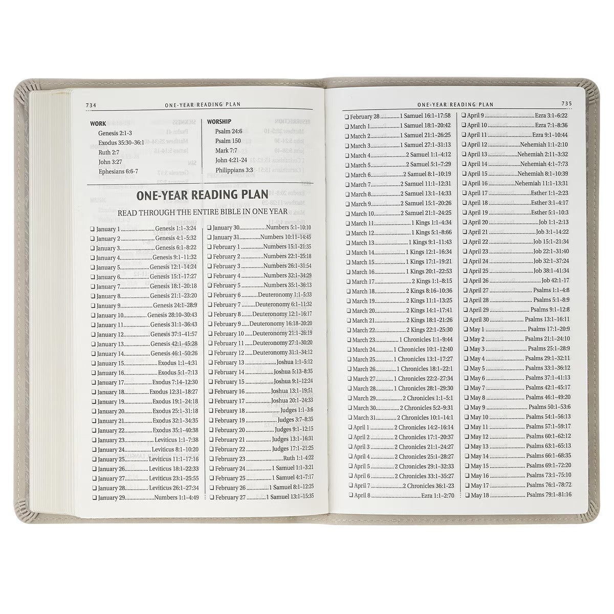 Taupe Floral Faux Leather King James Version Gift Edition Bible - The Christian Gift Company