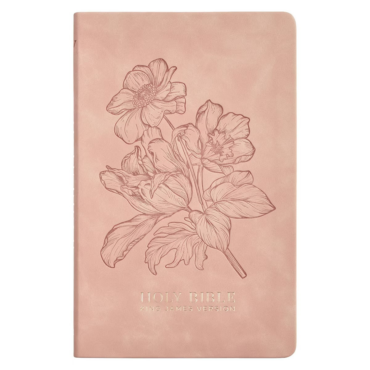 Dusty Pink Floral Faux Leather King James Version Gift Edition Bible - The Christian Gift Company