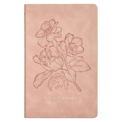 Dusty Pink Floral Faux Leather King James Version Gift Edition Bible - The Christian Gift Company