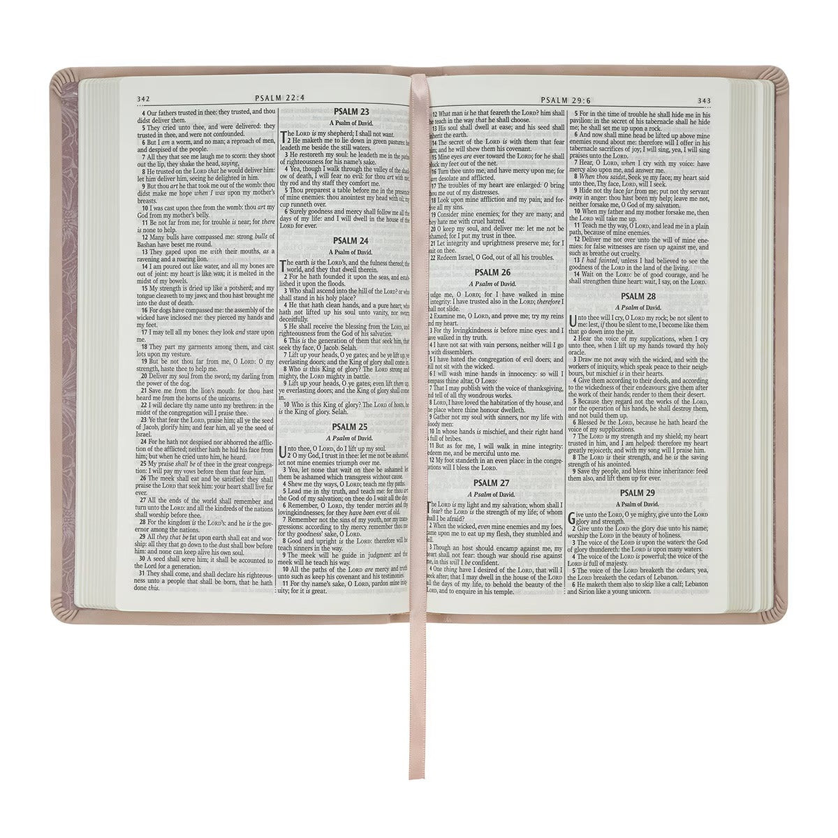 Dusty Pink Floral Faux Leather King James Version Gift Edition Bible - The Christian Gift Company