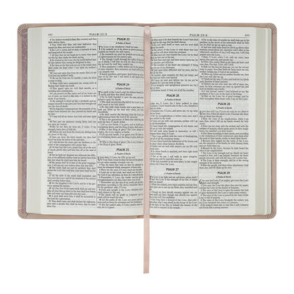 Dusty Pink Floral Faux Leather King James Version Gift Edition Bible - The Christian Gift Company
