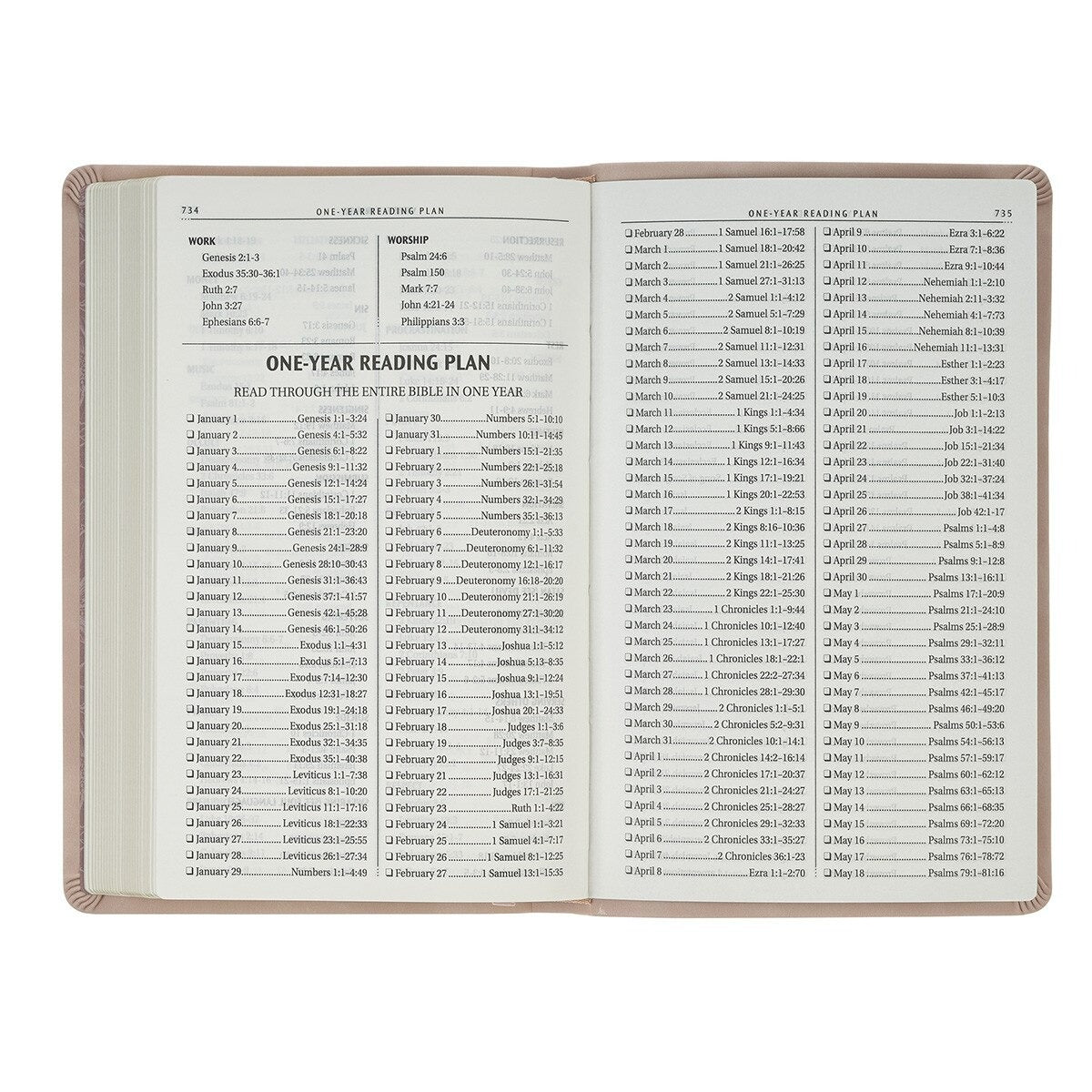 Dusty Pink Floral Faux Leather King James Version Gift Edition Bible - The Christian Gift Company