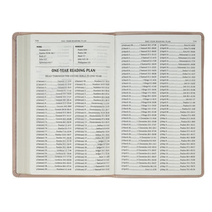 Dusty Pink Floral Faux Leather King James Version Gift Edition Bible - The Christian Gift Company