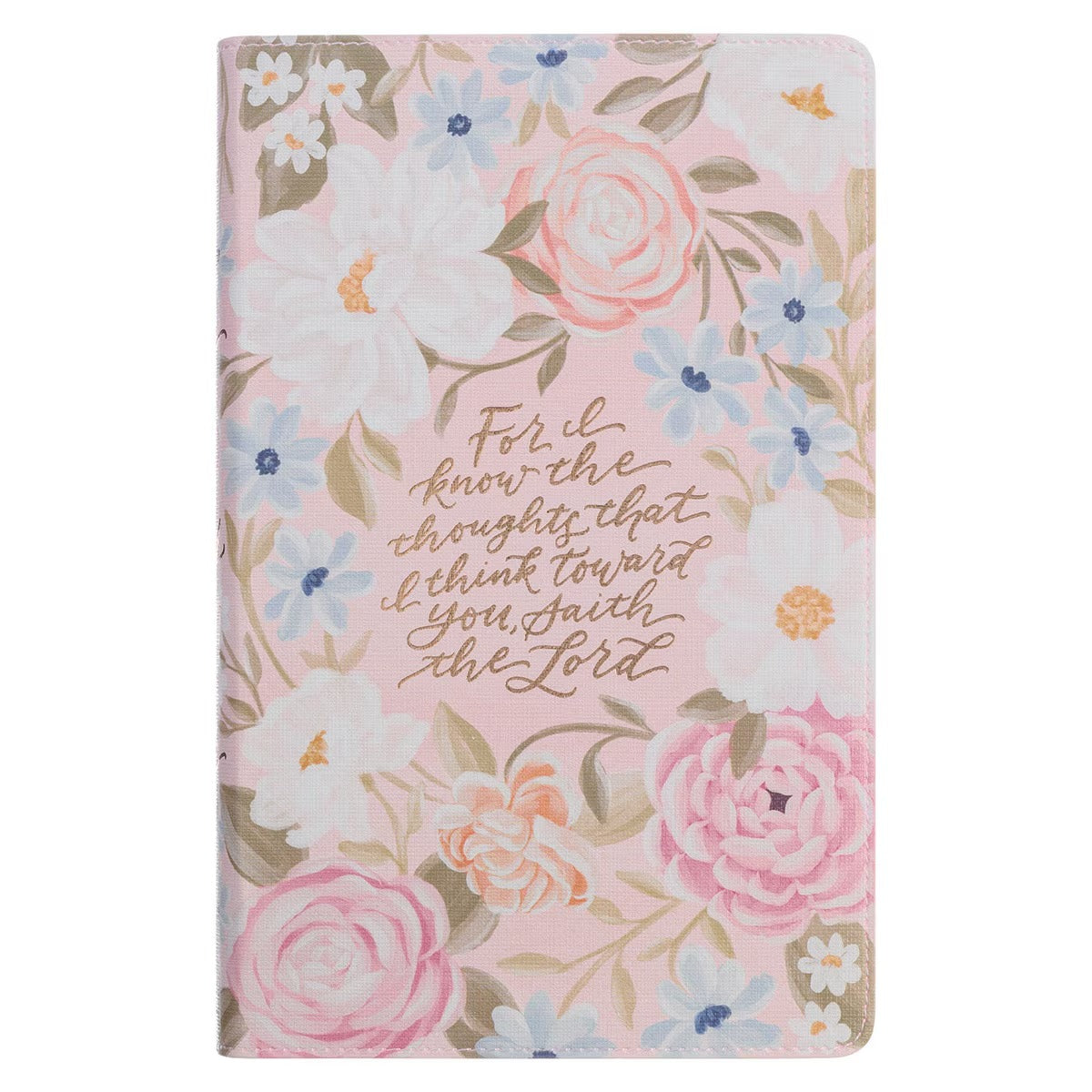 Pink Floral Faux Leather Giant Print Standard-Size King James Version Bible with Thumb Index - The Christian Gift Company