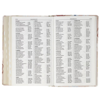 Pink Floral Faux Leather Giant Print Standard-Size King James Version Bible with Thumb Index - The Christian Gift Company
