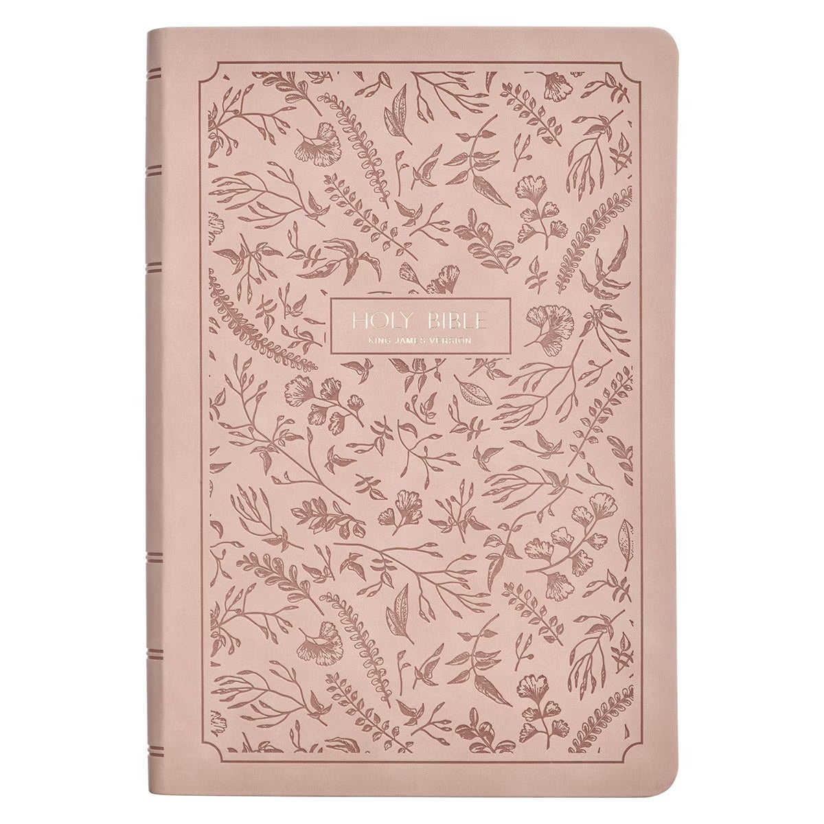 Blush Pink Floral Giant Print Full-size King James Version Bible with Thumb Index - The Christian Gift Company