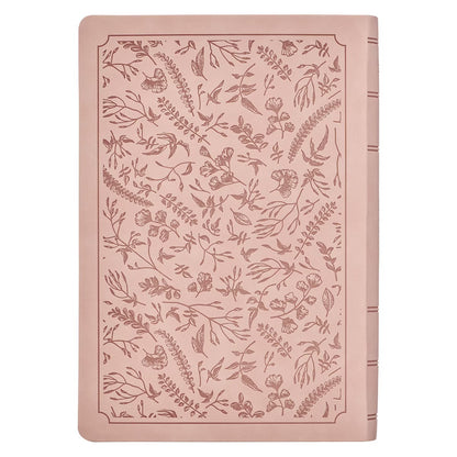 Blush Pink Floral Giant Print Full-size King James Version Bible with Thumb Index - The Christian Gift Company