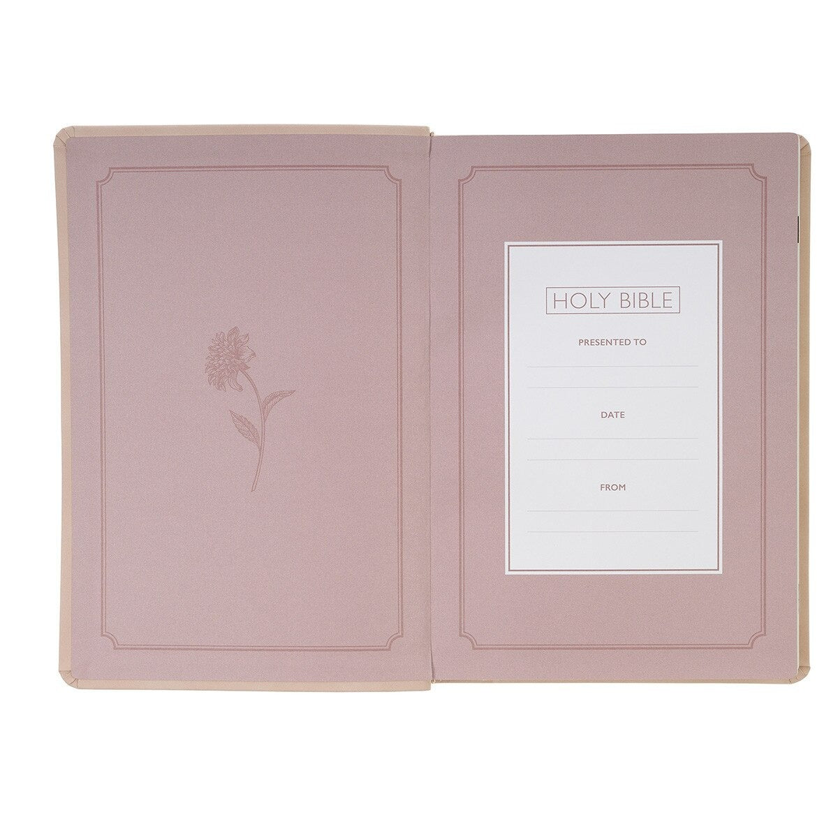 Blush Pink Floral Giant Print Full-size King James Version Bible with Thumb Index - The Christian Gift Company