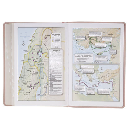 Blush Pink Floral Giant Print Full-size King James Version Bible with Thumb Index - The Christian Gift Company