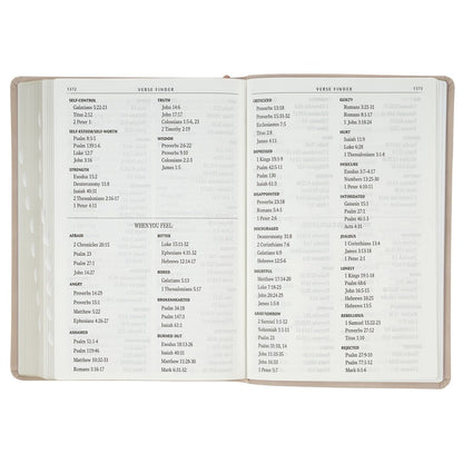 Blush Pink Floral Giant Print Full-size King James Version Bible with Thumb Index - The Christian Gift Company