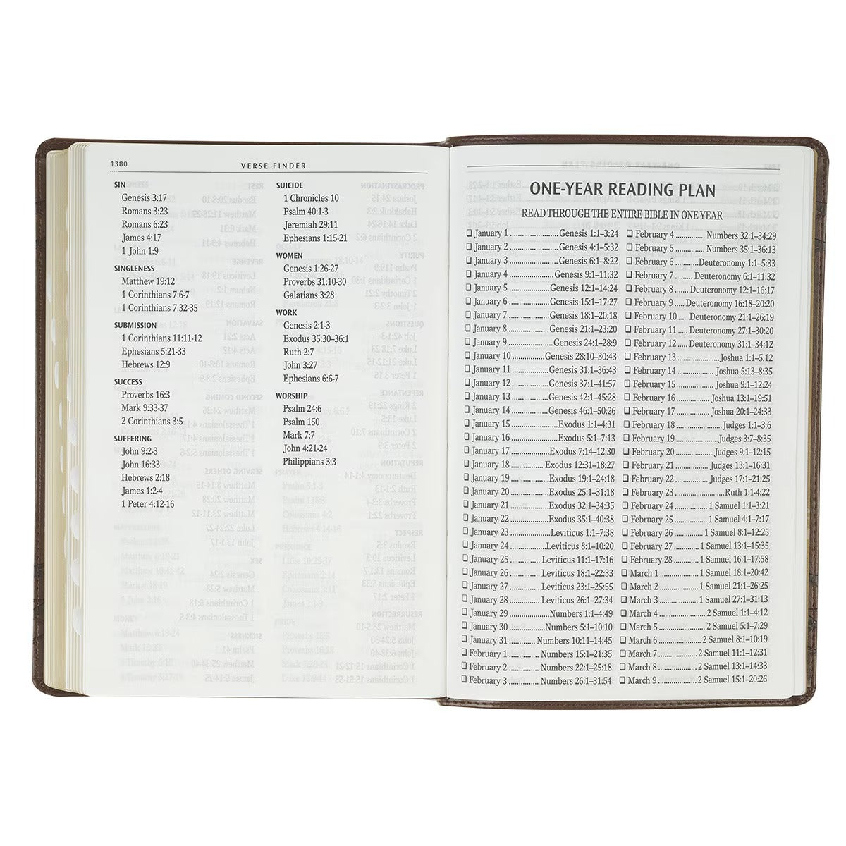 Brown Crown of Thorns Giant Print Full-size King James Version Bible with Thumb Index - The Christian Gift Company