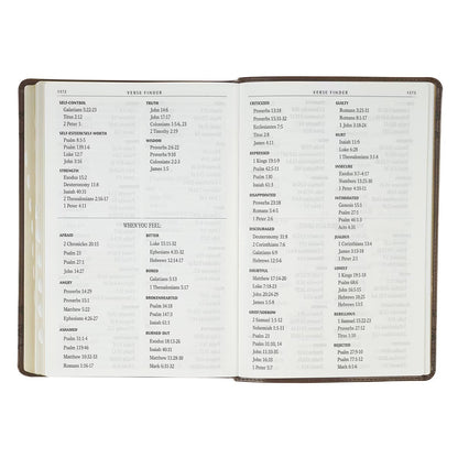 Brown Crown of Thorns Giant Print Full-size King James Version Bible with Thumb Index - The Christian Gift Company