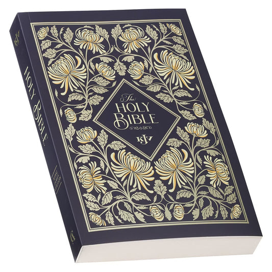 Midnight Floral Softcover King James Version Outreach Bible - The Christian Gift Company
