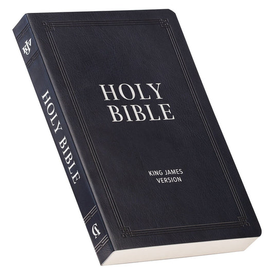Black Faux Leather King James Version Gift Bible - The Christian Gift Company