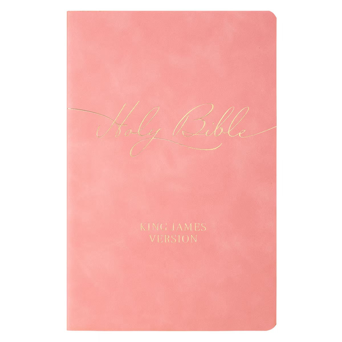 Marbled Coral Pink Faux Leather King James Version Gift Bible - The Christian Gift Company