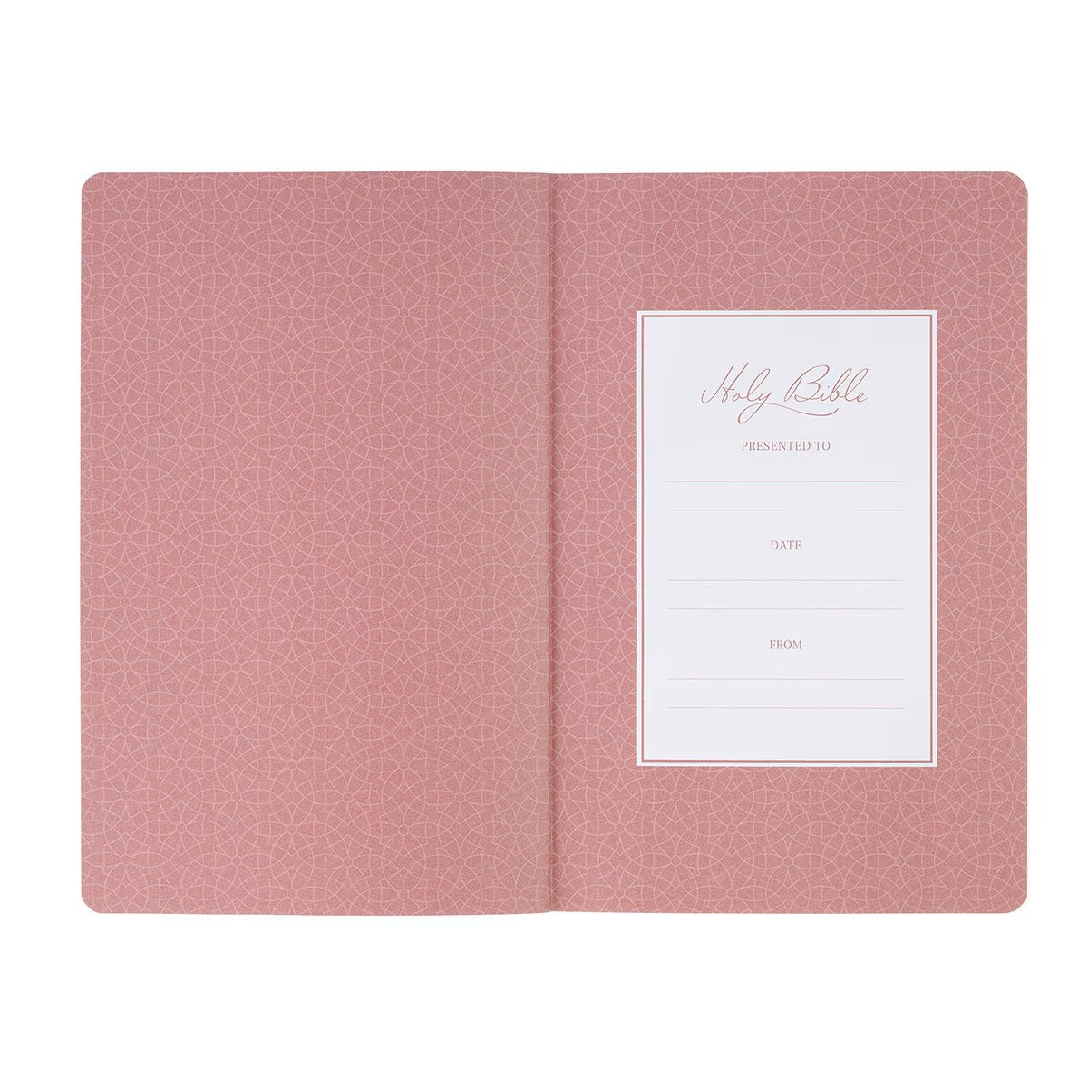 Marbled Coral Pink Faux Leather King James Version Gift Bible - The Christian Gift Company