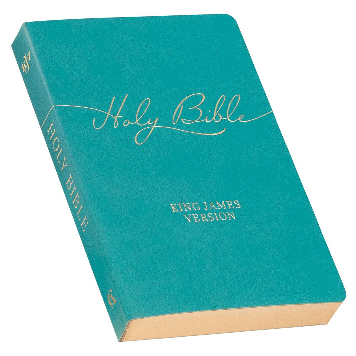 Marbled Teal Faux Leather King James Version Gift Bible - The Christian Gift Company