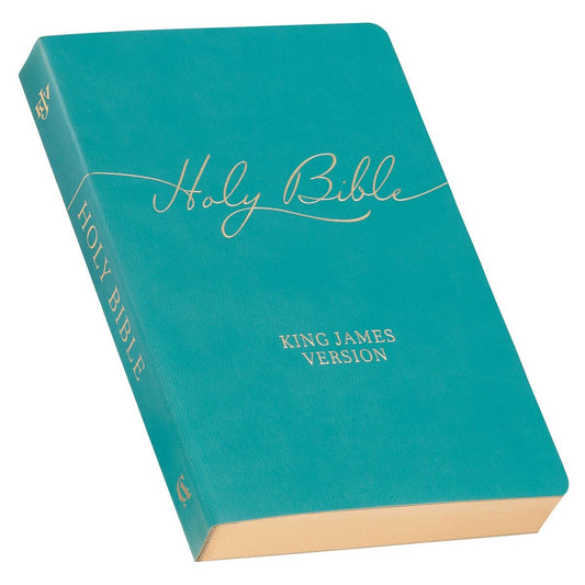 Marbled Teal Faux Leather King James Version Gift Bible - The Christian Gift Company