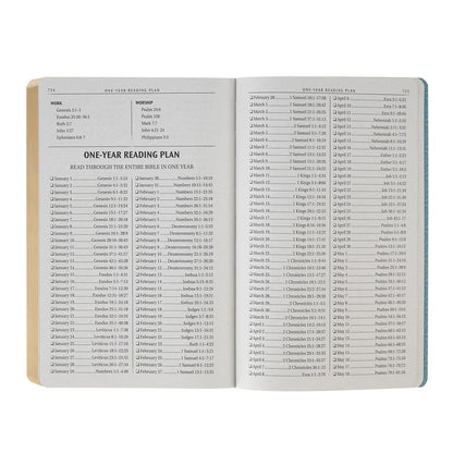 Marbled Teal Faux Leather King James Version Gift Bible - The Christian Gift Company