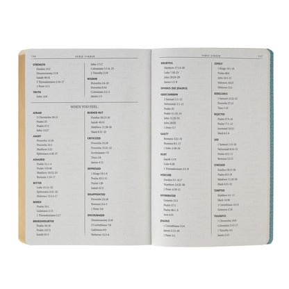 Marbled Teal Faux Leather King James Version Gift Bible - The Christian Gift Company