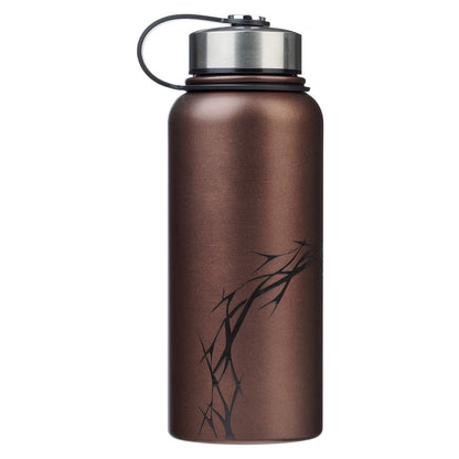 Amazing Grace Metallic Brown Crown of Thorns Stainless Steel Water Bottle