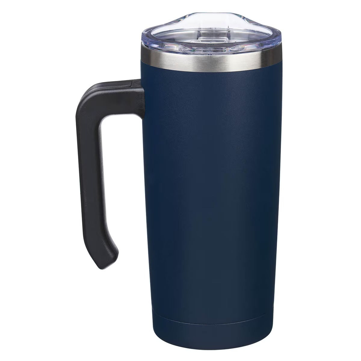 The Plans for You Navy Stainless Steel Travel Mug with Handle - Jeremiah 29:11 - The Christian Gift Company