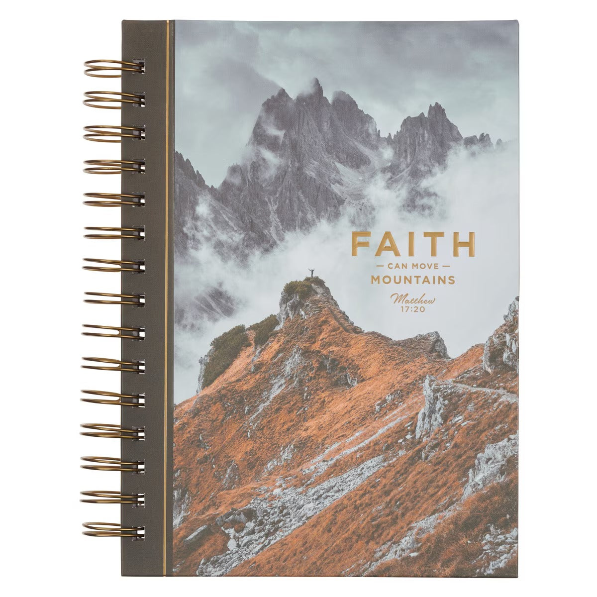 Faith Can Move Mountains Spiral Journal - Matthew 17:20 - The Christian Gift Company