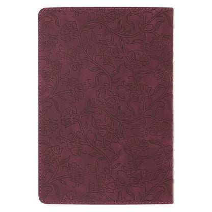 Things Are Possible Burgundy Faux Leather Classic Journal - Matthew 19:26 - The Christian Gift Company