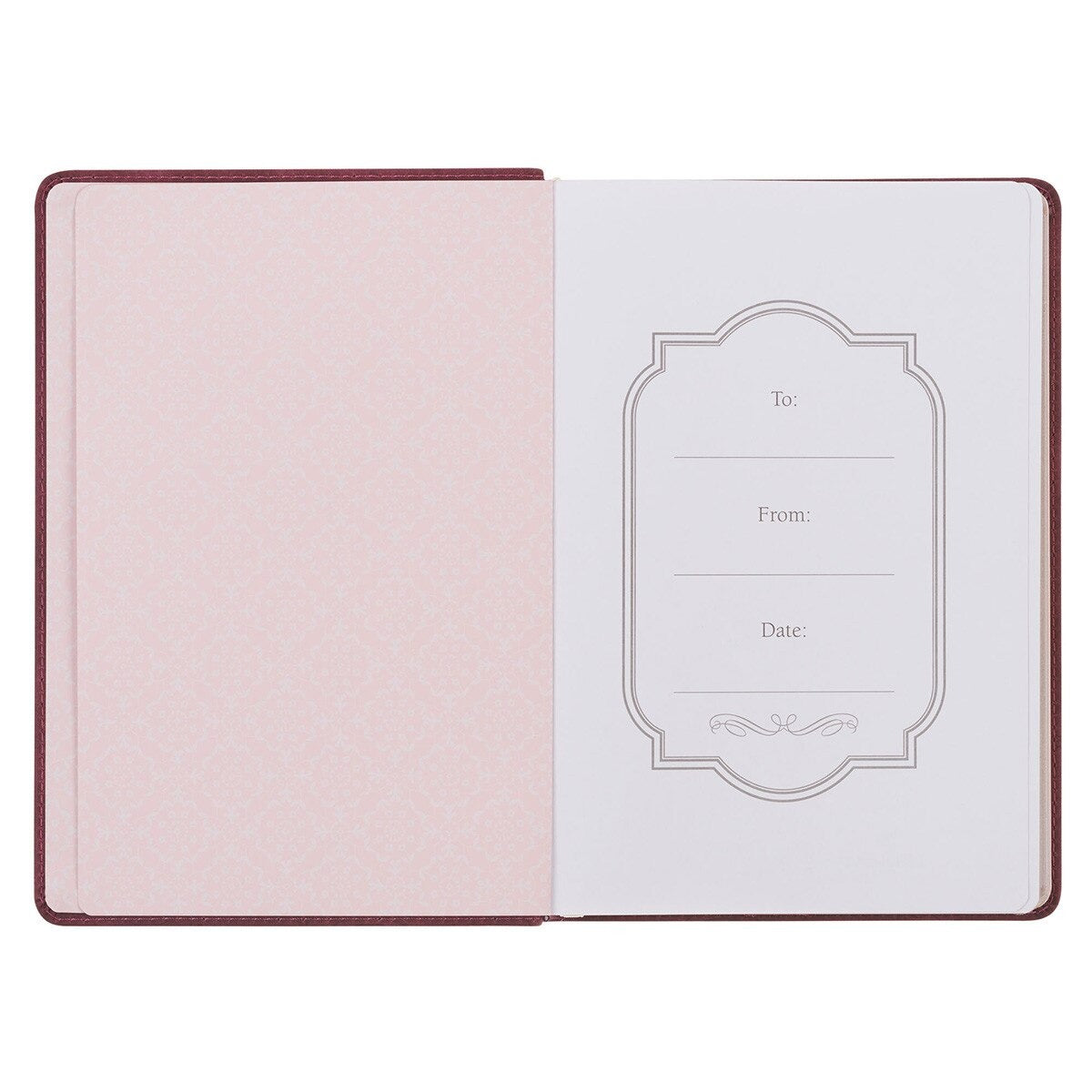 Things Are Possible Burgundy Faux Leather Classic Journal - Matthew 19:26 - The Christian Gift Company