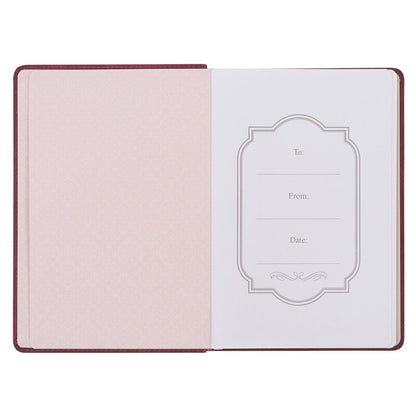 Things Are Possible Burgundy Faux Leather Classic Journal - Matthew 19:26 - The Christian Gift Company