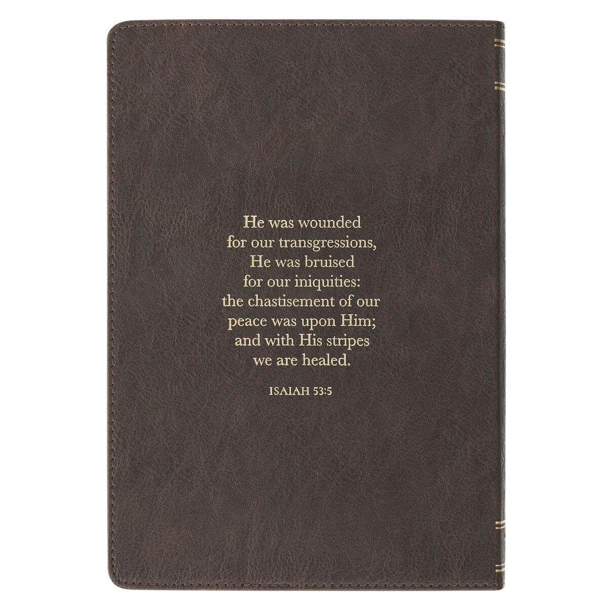 Amazing Grace Brown Crown of Thorns Classic Faux Leather Journal - Isaiah 53:3 - The Christian Gift Company