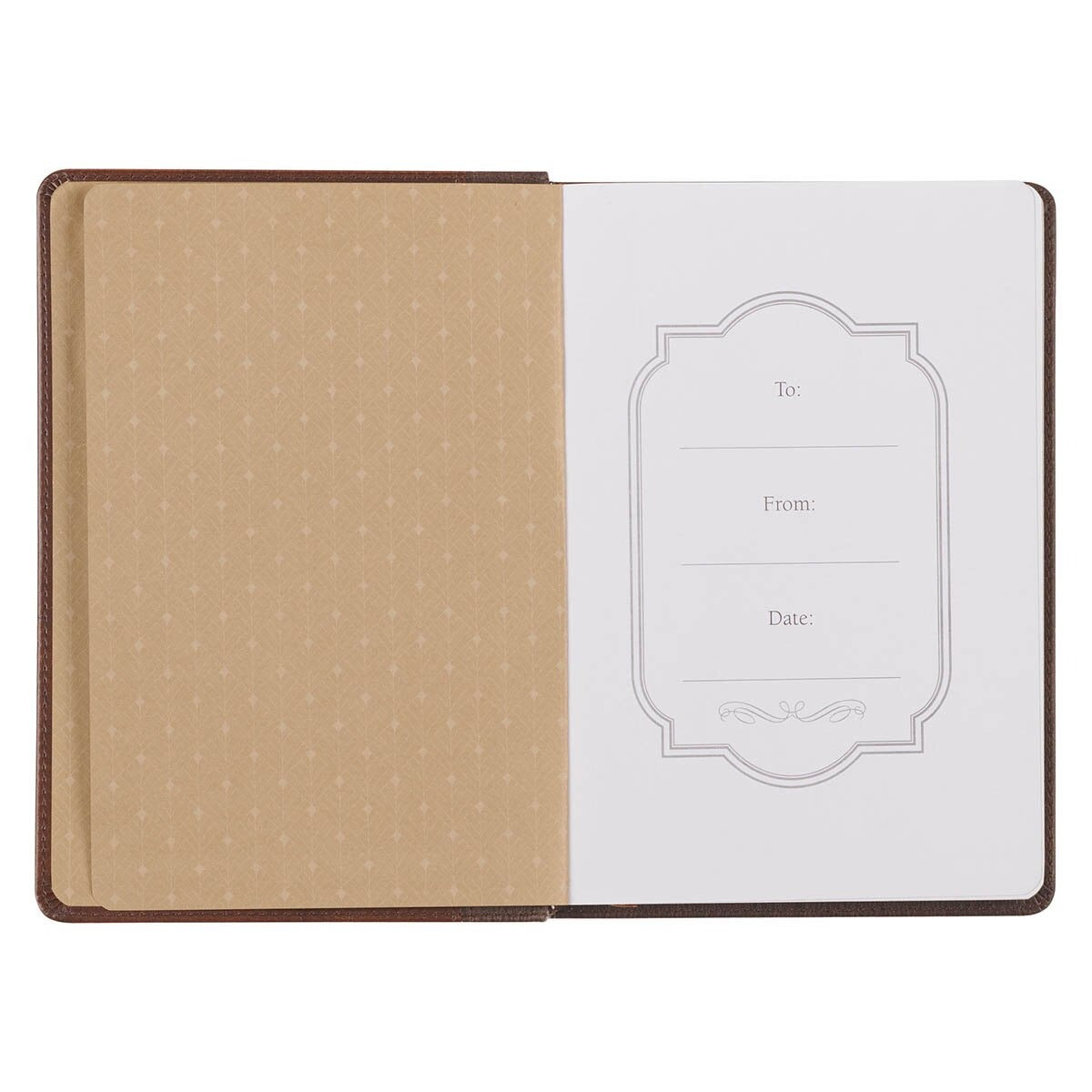 Amazing Grace Brown Crown of Thorns Classic Faux Leather Journal - Isaiah 53:3 - The Christian Gift Company