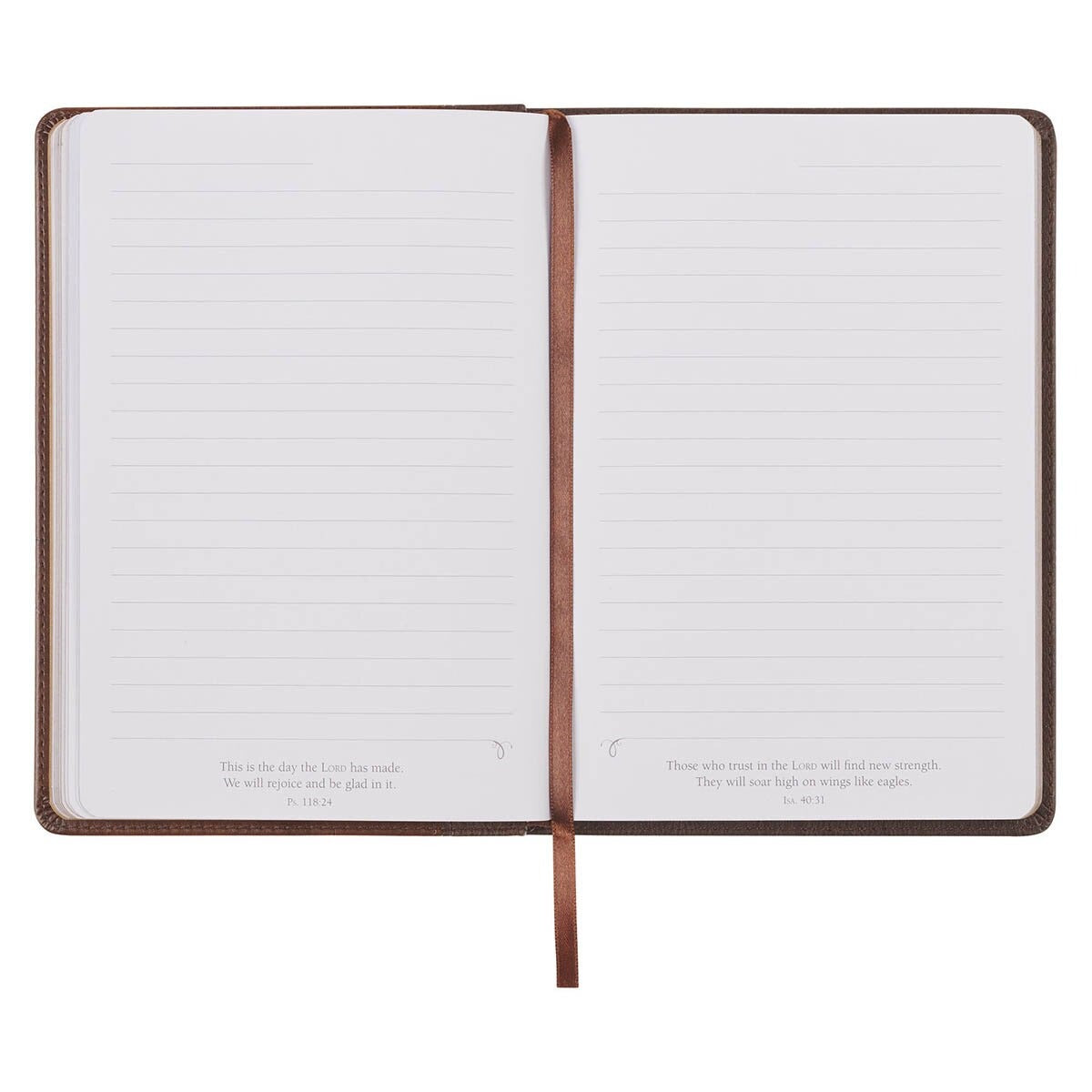 Amazing Grace Brown Crown of Thorns Classic Faux Leather Journal - Isaiah 53:3 - The Christian Gift Company