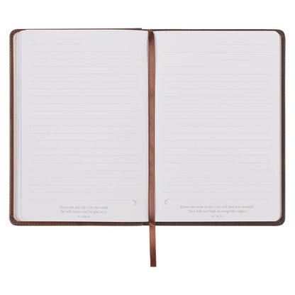 Amazing Grace Brown Crown of Thorns Classic Faux Leather Journal - Isaiah 53:3 - The Christian Gift Company