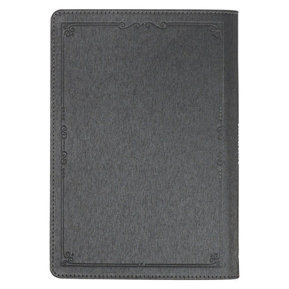 Trust in the Lord Charcoal Faux Leather Classic Journal - Proverbs 3:5 - The Christian Gift Company