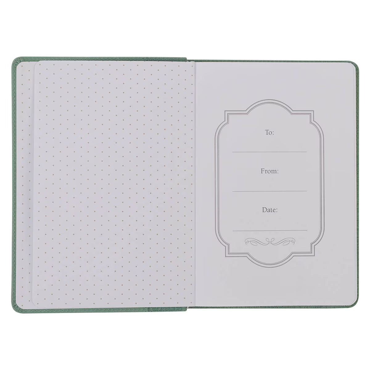 Faith Teal Floral Faux Leather Classic Journal - 2 Corinthians 5:7 - The Christian Gift Company