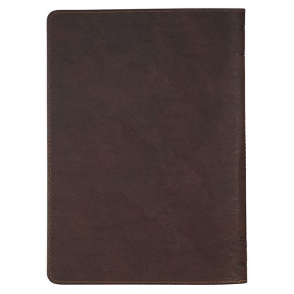 The Plans Cocoa Brown and Taupe Faux Leather Classic Journal with Zipper Closure - Jeremiah 29:11 - The Christian Gift Company