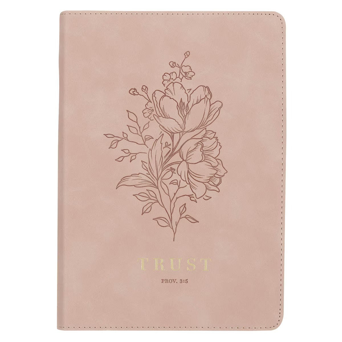 Trust Mottled Blush Faux Leather Classic Journal - Proverbs 3:5 - The Christian Gift Company