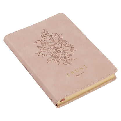 Trust Mottled Blush Faux Leather Classic Journal - Proverbs 3:5 - The Christian Gift Company